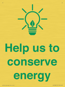 Help us to conserve energy 